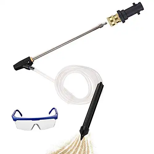 AgiiMan Pressure Washer Sandblasting Kit - 3200 PSI Sand Blaster Gun Attachment, 2 in 1 Quick Connector with Adaptor