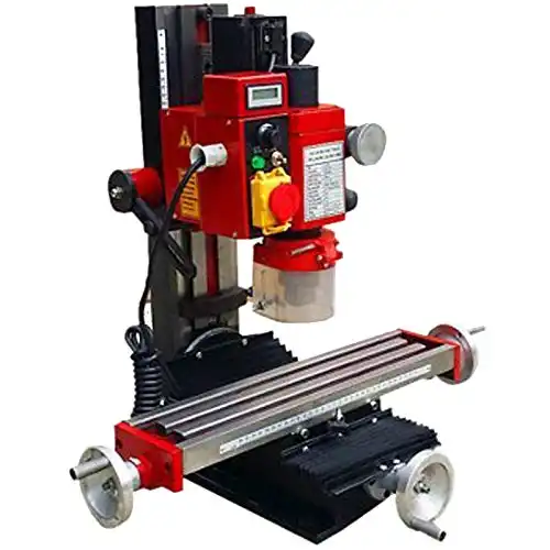 Mophorn Mini Milling Machine 2500PRM 550W Variable Speed Milling Drilling Machine Digital Display Adjustable Stops Gear Drive Motor Micro Milling Drilling Machine (550W 2500PRM Machine)