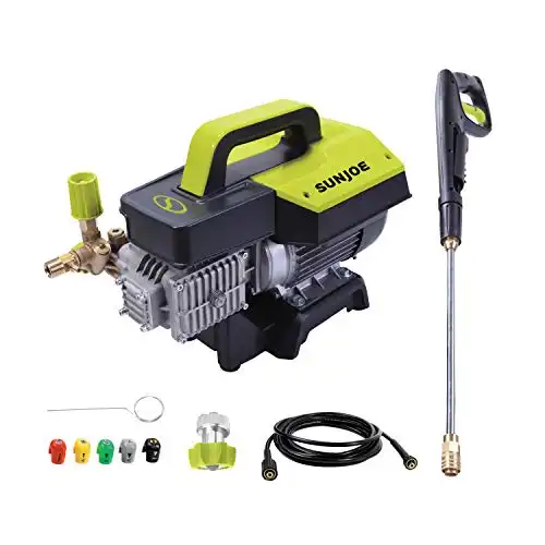 Sun Joe SPX9004-PRO 2.15 HP 1300 Max PSI 2 GPM Commercial Pressure Washer, Green/Black