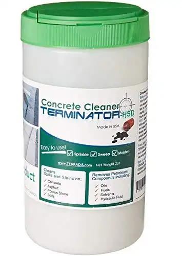 Concrete Oil Stain Remover and Cleaner Terminator-HSD Eco-Friendly Bio-Remediates and Removes Oil & Grease Stains on Concrete and Asphalt Driveways, Garages, Pavers, Patios, Parking Lots, Streets ...