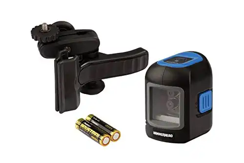 HAMMERHEAD HLCL01 Compact Self-Leveling Cross Line Laser with Clamp