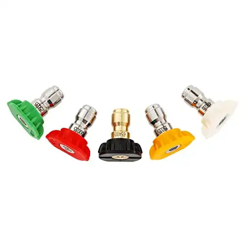 Tool Daily Pressure Washer Nozzle Tips Multiple Degrees, 1/4 inch, 5-Pack ( Orifice 3.5 )