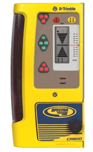 Spectra Precision CR600 Combination Laser Level Receiver with Rod Clamp, Magnetic Mount, Batteries, Waterproof, Lightweight, Bright LED Indicators