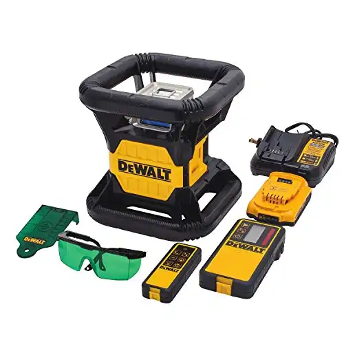 DEWALT 20V MAX* Rotary Laser Level, Green (DW079LG)